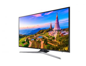 La peana del Samsung UE55MU6105 tiene la forma perfecta para soportar un 55"