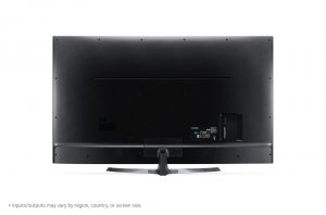 La parte trasera del televisor no es demasiado estética pero tiene un acabado cerámico en color negro