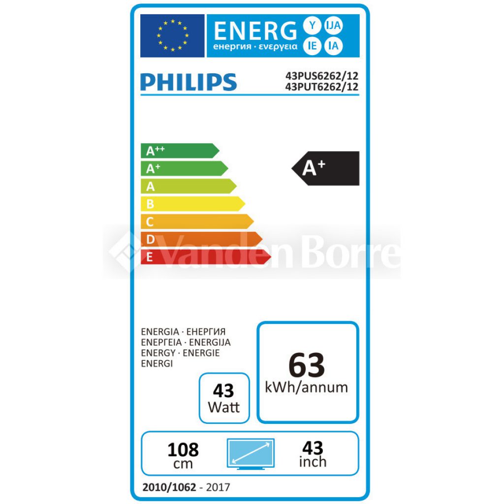 Philips 43PUS6262/12 energía