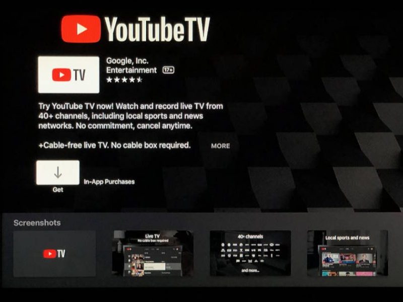 YouTube TV en Apple TV