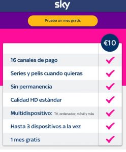 precios de sky