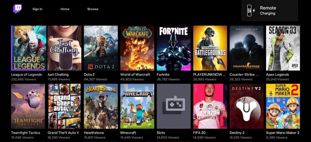 Este es el aspecto de la beta de Twitch en Apple TV