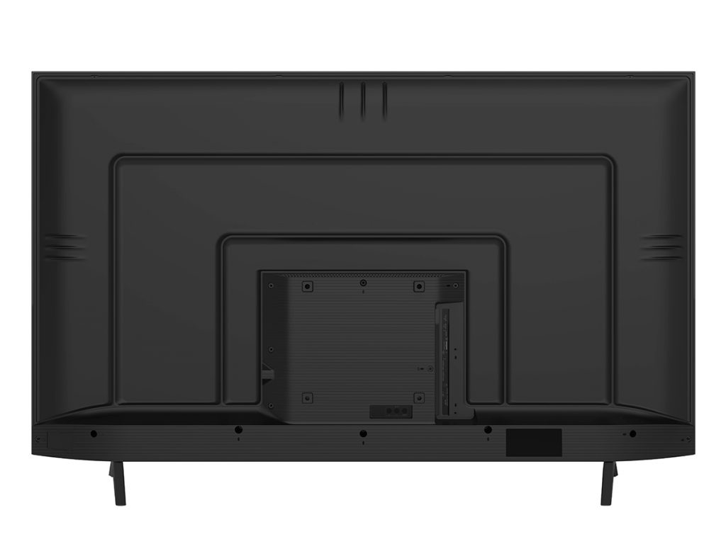 Los conectores de la Hisense H43B7100 quedan bastante bien disimulados si la miramos desde la espalda