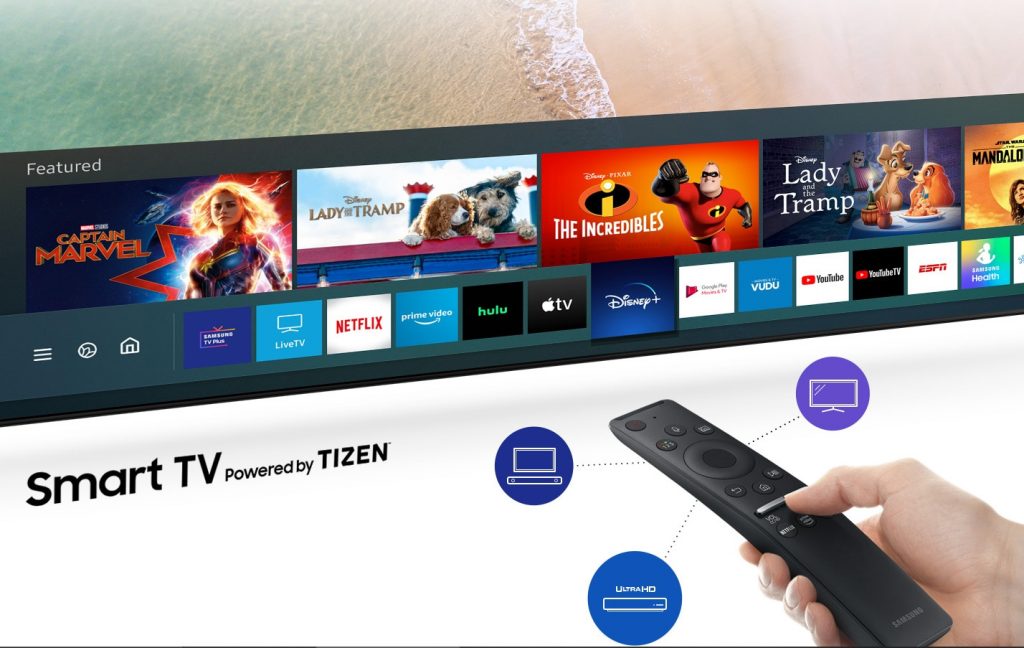 Este televisor incluye un sistema operativo inteligente exclusivo de Samsung, Tizen