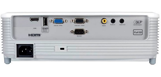 Lista de conexiones disponibles en Optoma X345 Optoma X345