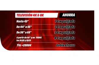 oferta por pulgadas nueva TV