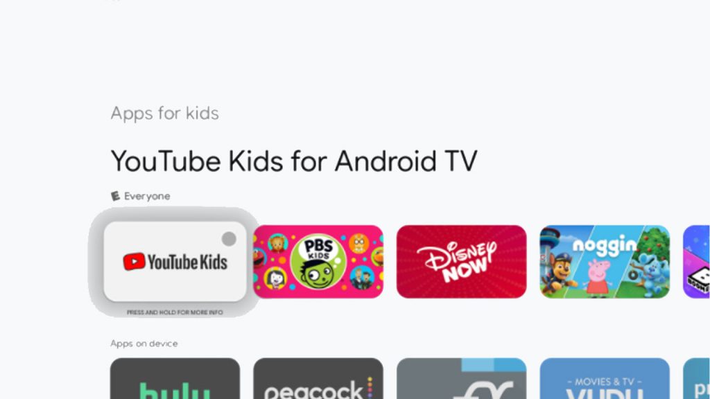 añadir un perfil para niños en Google TV