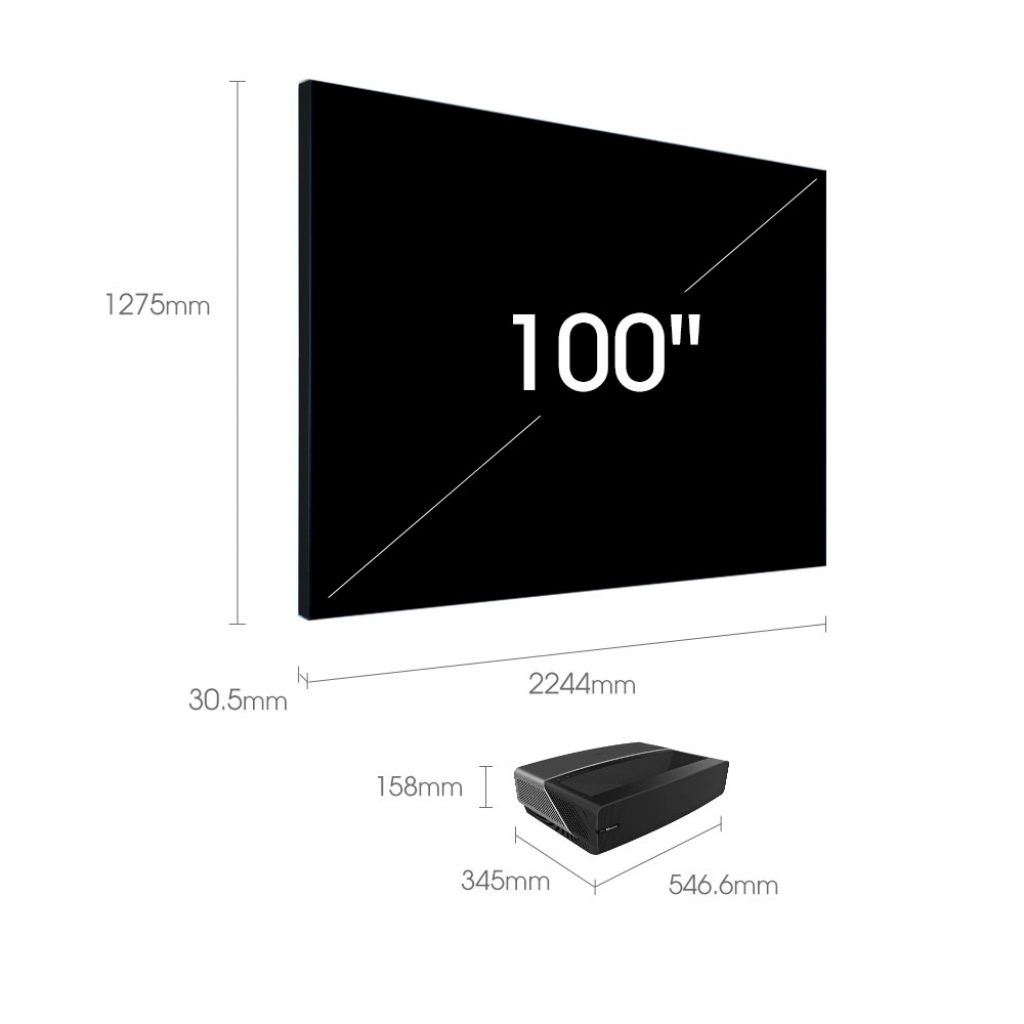 Detalles de uno de los modelos Laser TV de Hisense