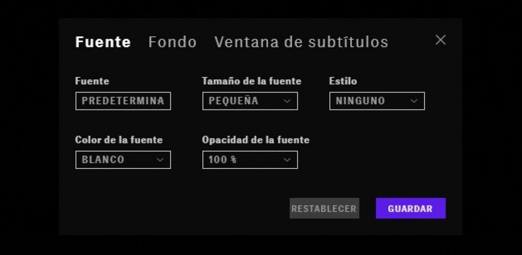 Así son las opciones para configurar los subtítulos en HBO Max