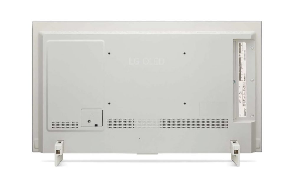 Dorsal del LG OLED42C2 con vista lejana de sus conectores