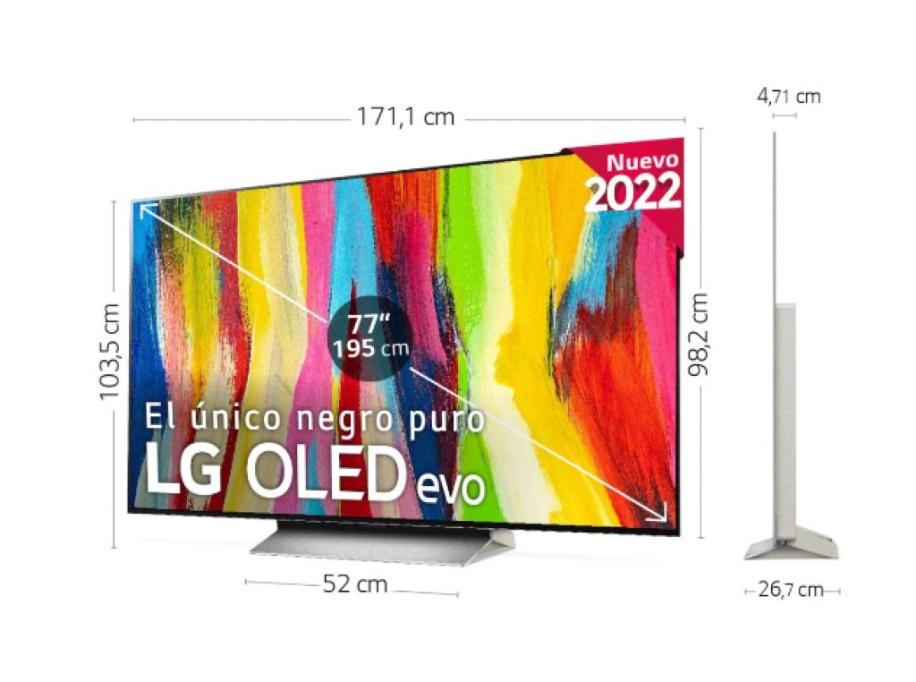 Medidas del LG OLED77C2