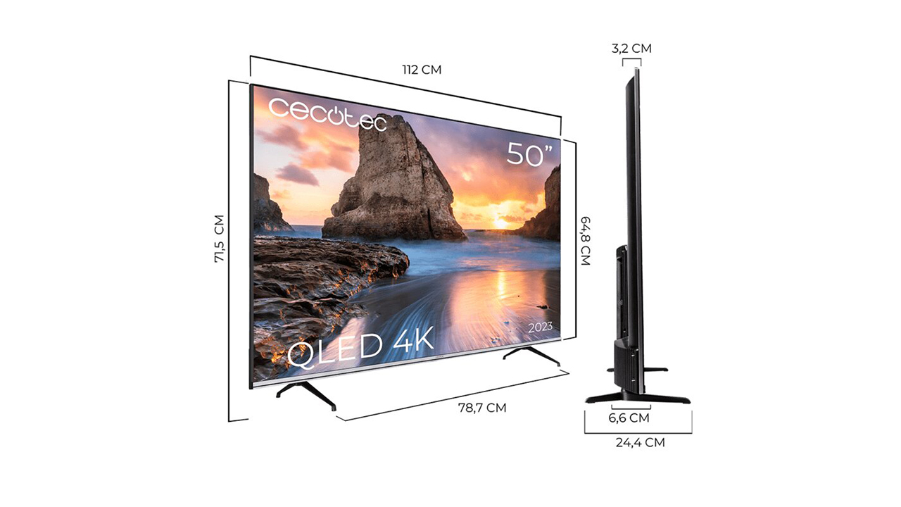 Televisor Qled 55 Smart Tv V1 Series Vqu10055. 4k Uhd, Android 11, Diseño  Frameless, Memc, Dolby Vision Y Dolby Atmos, Wide Color Gamut Cecotec con  Ofertas en Carrefour