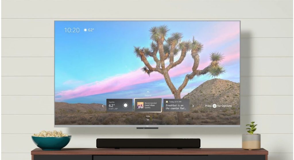 El nuevo televisor de Amazon con su modo ambiental activado