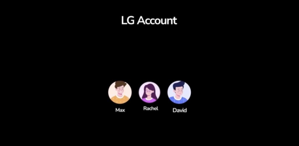 Así se ven los distintos perfiles de usuario en el LG 43UQ7000