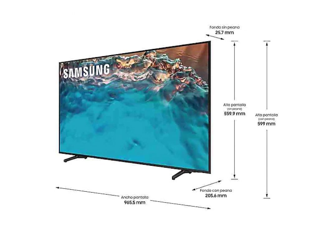 Medidas del Samsung UE50BU8072UXXH