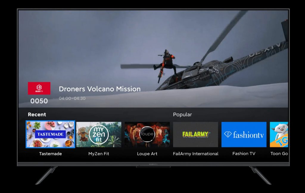 El televisor incluye la plataforma de contenidos de Xiaomi