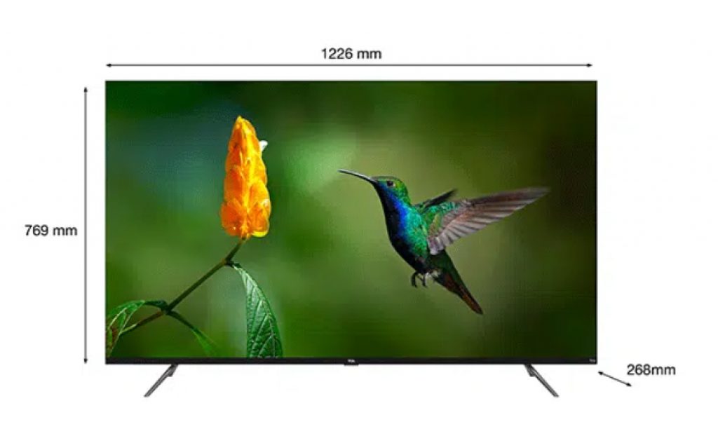 Las medidas del TCL 55CF630