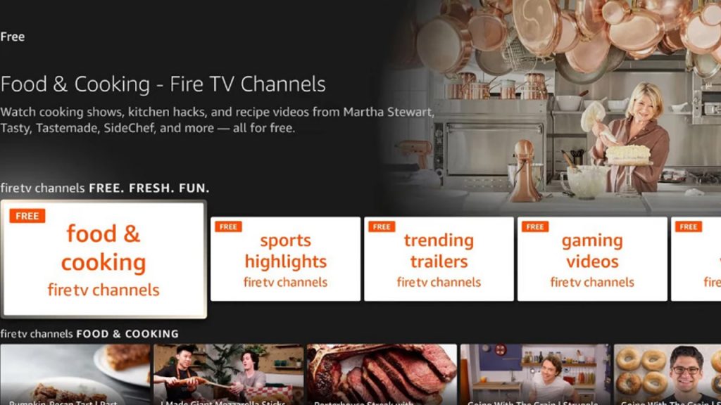 Así se ve Fire TV Channels en Estados Unidos