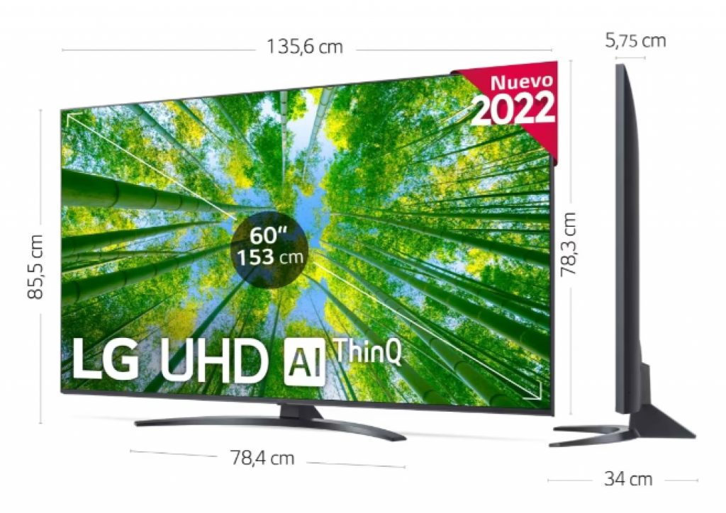 Primer vistazo para conocer medidas del LG 65UQ8100