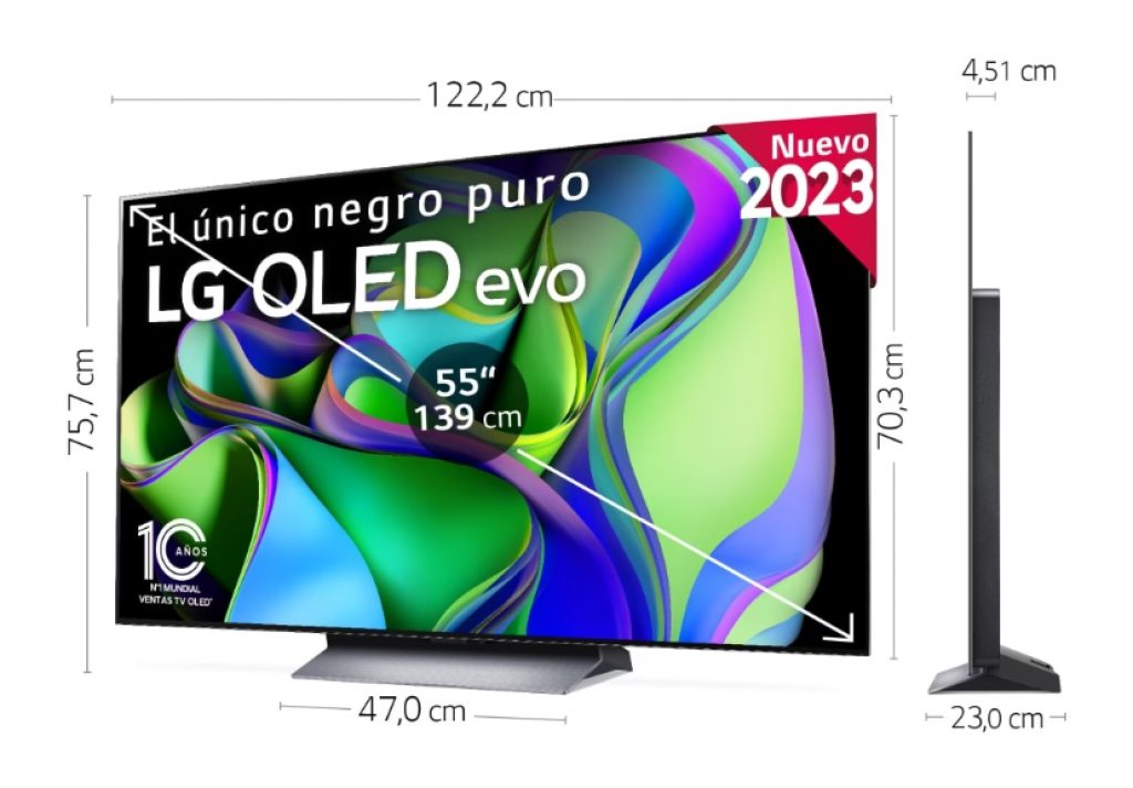 Mide que seguro que el LG OLED55C3 te cabe