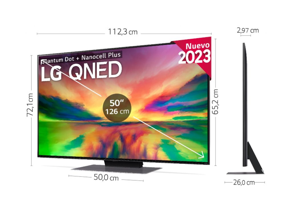 LG 50QNED826RE en medidas