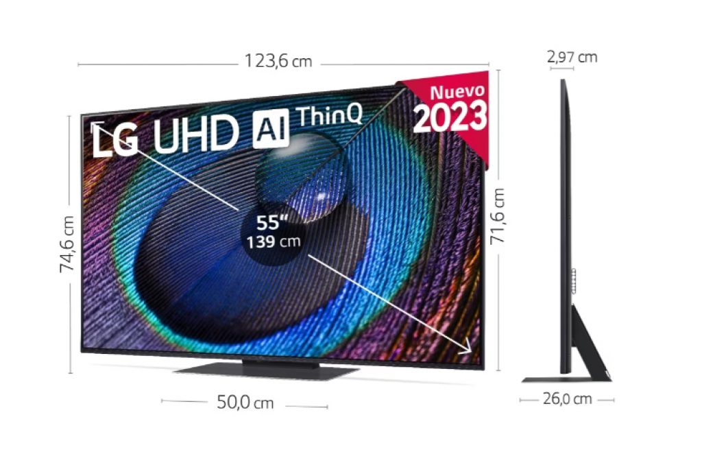 Dimensiones del LG 55UR9100