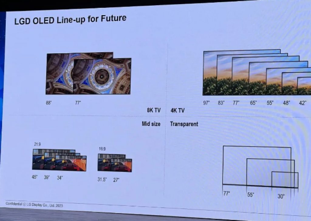 Exposición de LG al respecto de sus paneles