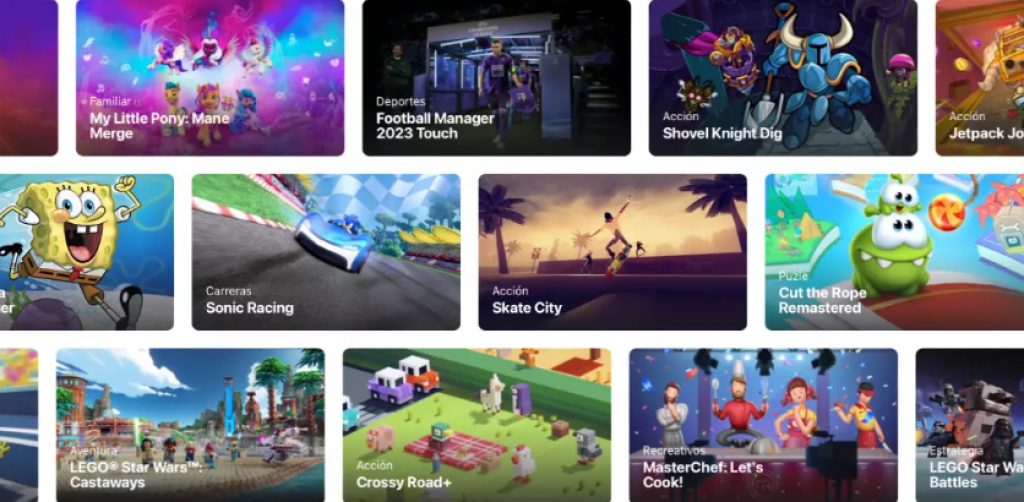 Algunos de los títulos a los que podrás jugar en la tele con Apple Arcade