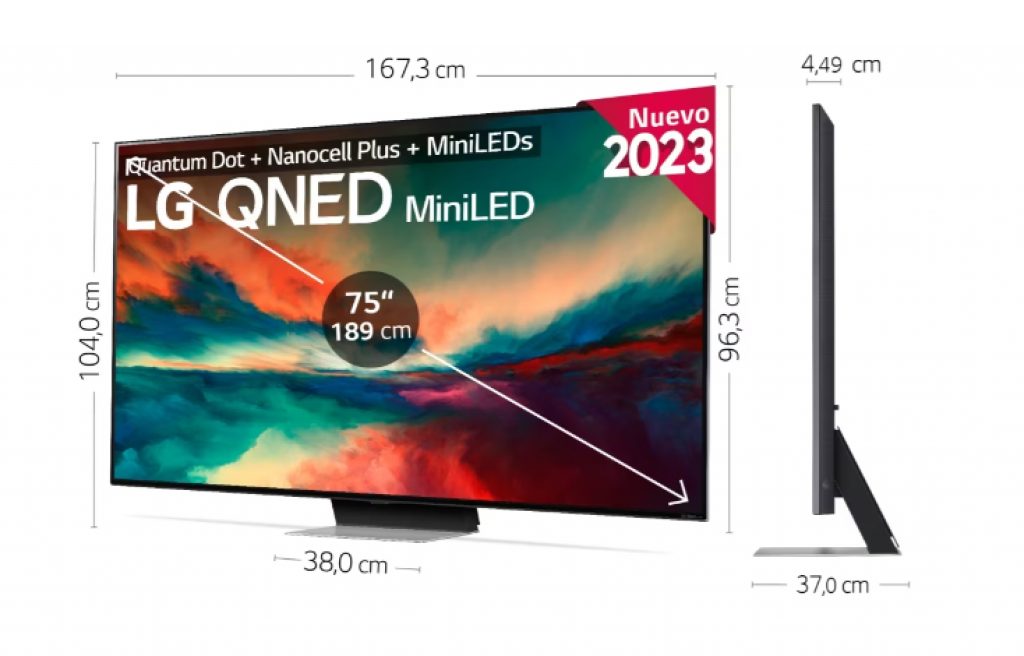 Las grandes dimensiones del televisor