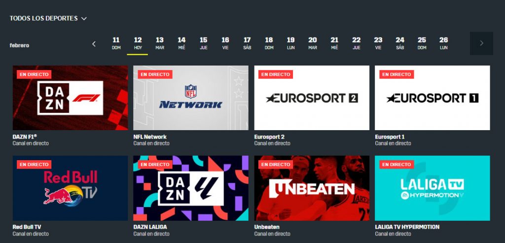 Deportes DAZN en directo